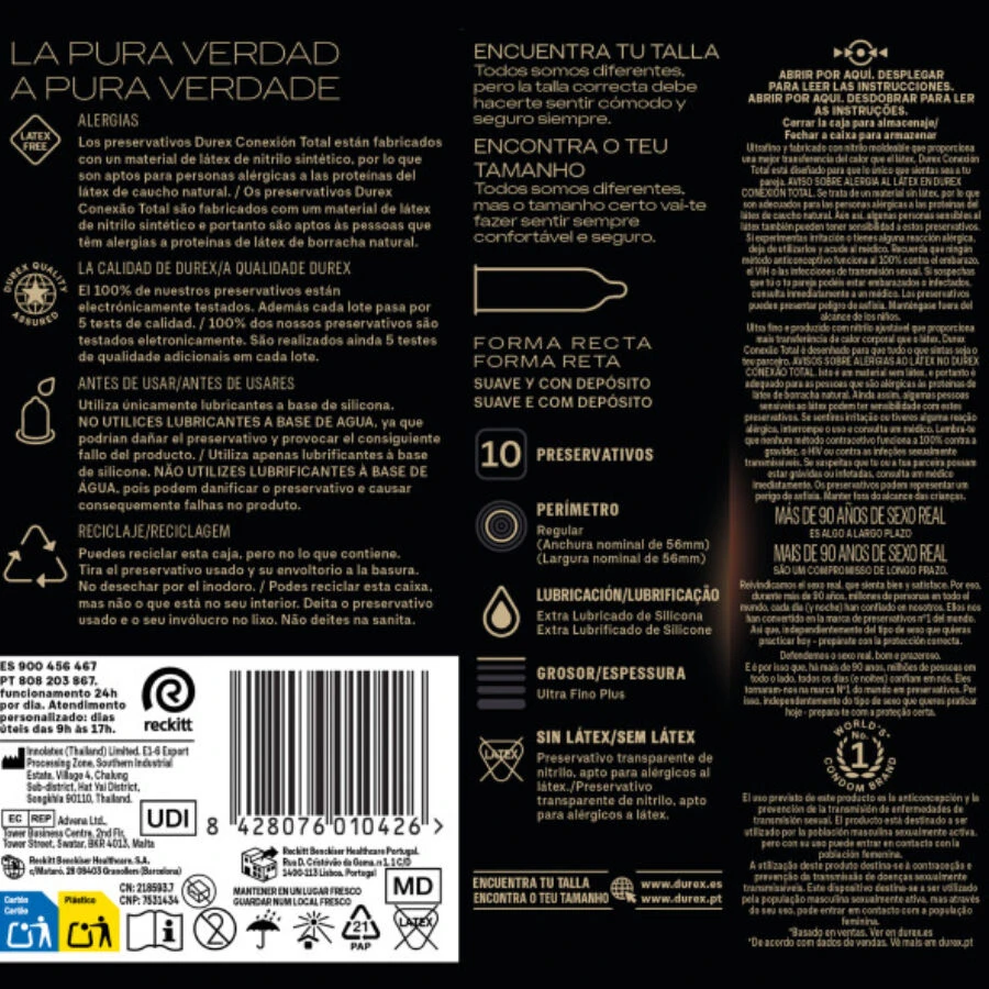 DUREX - TOTAL CONNECTION XL ULTRA FINE PLUS SENZA LATTICE